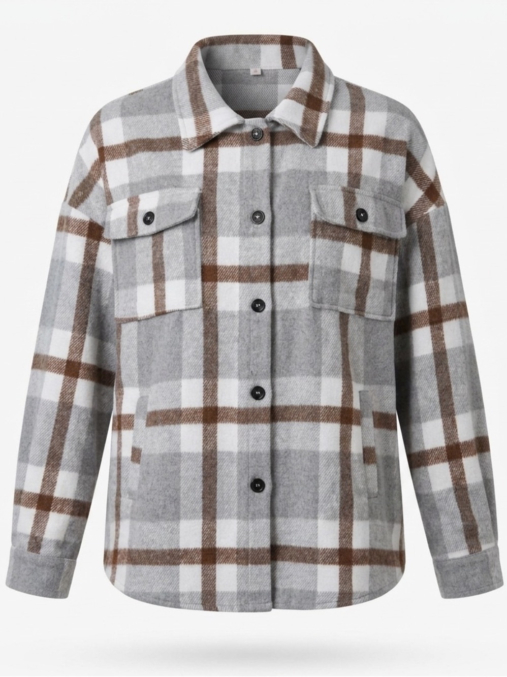 Beaully Women's Oversized Flannel Plaid Cozy Cabincore Utility Shacket